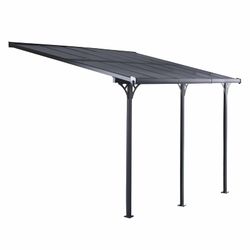 Pérgola de Pared Gardiun Elliot 18,8 m² (619x305x227/272 cm) en Aluminio con Paneles de Policarbonato Anti-UV | Pórticos Ajustables para Exterior