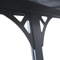 Pérgola de Pared Gardiun Elliot 18,8 m² (619x305x227/272 cm) en Aluminio con Paneles de Policarbonato Anti-UV | Pórticos Ajustables para Exterior
