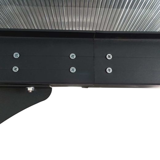 Wandpergola Gardiun Elliot 8 m² aus Aluminium mit UV-schützendem Polycarbonat
