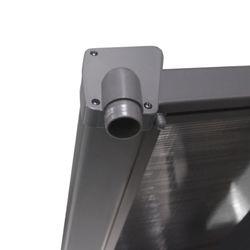 Wandpergola Gardiun Elliot 8 m² aus Aluminium mit UV-schützendem Polycarbonat