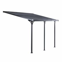 Pérgola de Pared para Jardín Gardiun Elliot 15 m² - 495x300x225/270 cm - Estructura de Aluminio y Techo de Policarbonato - Diseño Moderno y Resistente para Espacios Exteriores