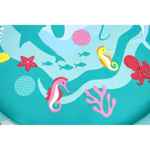 Piscina Alfombra de Jatos de Água Bestway Ø165 cm Estampado Marinho Azul