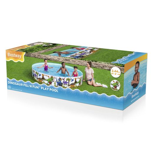 Piscina Autoportante per Bambini Bestway Fill N' Fun 244x46 cm Dinosauri