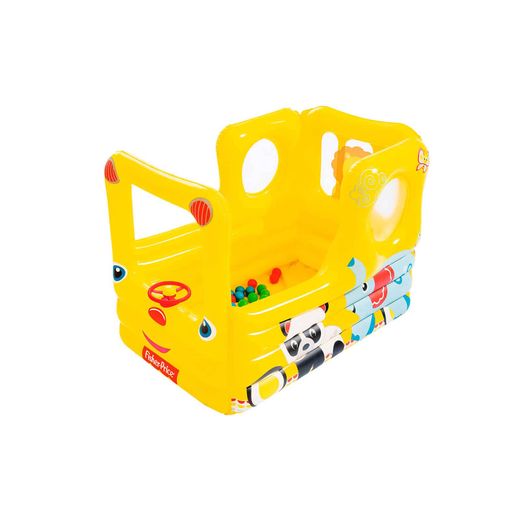 Piscina de Bolas Inflável Bestway Fisher Price Ônibus Escolar 137x96x96 cm Amarela