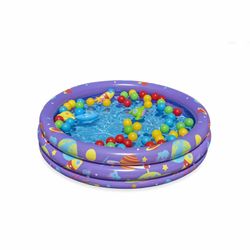 Piscine à Balles Gonflable Tipi Enfant Bestway Violet 102x102x25 cm