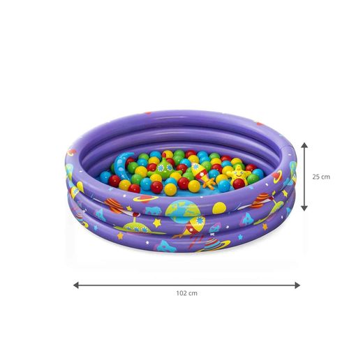 Piscina de Bolas Inflável Tipi Infantil Bestway Roxa 102x102x25 cm