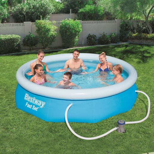 Piscine Démontable Autoportante Bestway Fast Set 305x76 cm avec Filtre à Cartouche