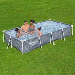 Piscine Démontable Bestway Steel Pro 366x201x66 cm avec Filtre à Cartouche Gris