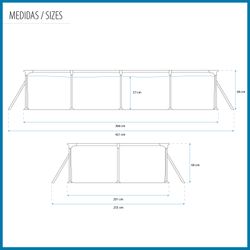 Piscine Démontable Bestway Steel Pro 366x201x66 cm avec Filtre à Cartouche Gris