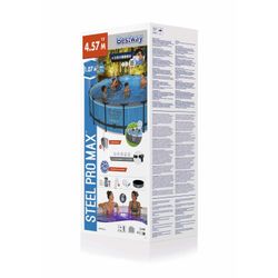 Piscine Démontable Bestway Steel Pro MAX Ø457x107 cm avec Filtre, Éclairage LED et Bâche