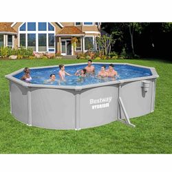 Piscina fuori terra in acciaio Bestway Hydrium ovale con filtro a sabbia 500x366x122 cm