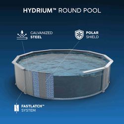 Piscina fuori terra ovale in acciaio Bestway Hydrium 610x366 cm con filtro a sabbia