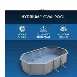 Piscina fuori terra ovale in acciaio Bestway Hydrium 610x366 cm con filtro a sabbia