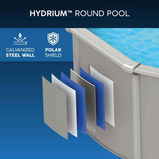 Piscina fuori terra ovale in acciaio Bestway Hydrium 610x366 cm con filtro a sabbia