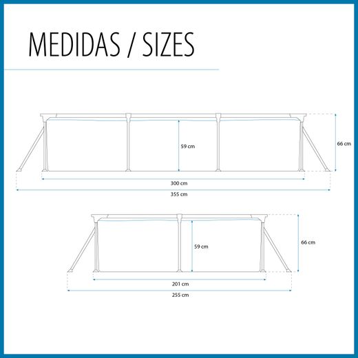 Piscina Fuori Terra Rettangolare Bestway Steel Pro 300x201x66 cm Senza Filtro