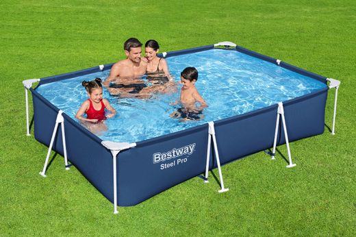 Piscina Fuori Terra Rettangolare Bestway Steel Pro 300x201x66 cm Senza Filtro