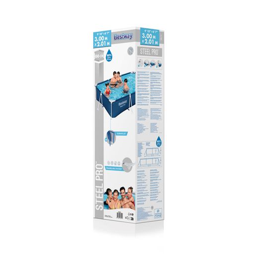 Piscina Fuori Terra Rettangolare Bestway Steel Pro 300x201x66 cm Senza Filtro