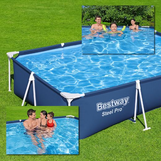 Piscina Fuori Terra Rettangolare Bestway Steel Pro 300x201x66 cm Senza Filtro