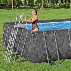 Piscina Fuori Terra Tubolare Bestway APX 365 Rettangolare 732x366x132 cm con Filtro a Sabbia