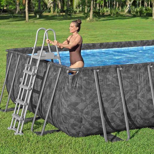 Piscina Fuori Terra Tubolare Bestway APX 365 Rettangolare 732x366x132 cm con Filtro a Sabbia