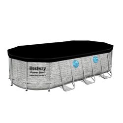 Piscina Fuori Terra Tubolare Bestway Power Steel Design Pietra 549x274x122 cm