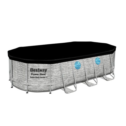 Piscina Fuori Terra Tubolare Bestway Power Steel Design Pietra 549x274x122 cm