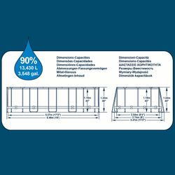 Piscina Fuori Terra Tubolare Bestway Power Steel Design Pietra 549x274x122 cm
