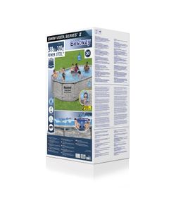 Piscine hors-sol tubulaire Bestway Power Steel filtre sable 488x305x107 cm