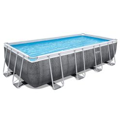 Piscine Démontable Tubulaire Bestway Power Steel PVC Rattan 549x274x122 cm