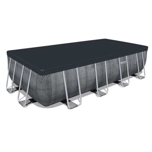 Piscine Démontable Tubulaire Bestway Power Steel PVC Rattan 549x274x122 cm