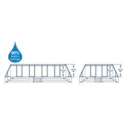 Piscine Démontable Tubulaire Bestway Power Steel Rotin 549x274x122 cm avec Filtre à Cartouche