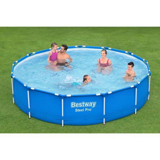 Piscina fuori terra tubolare Bestway Steel Pro 366x76 cm blu