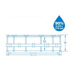 Piscine tubulaire démontable Bestway Steel Pro 366x76 cm avec filtre cartouche