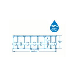 Piscina Fuori Terra Tubolare Bestway Steel Pro Max 488x122 cm con Filtro a Cartuccia