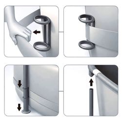 Piscina Fuori Terra Tubolare Bestway Steel Pro Max 488x122 cm con Filtro a Cartuccia
