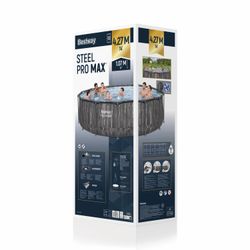 Piscine Démontable Tubulaire Bestway Steel Pro Max Effet Bois Ø427 x 107 cm avec Filtre