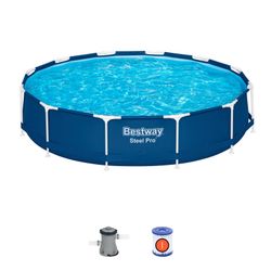 Piscine tubulaire démontable Bestway Steel Pro Max Ø366 x 76 cm avec filtre à cartouche