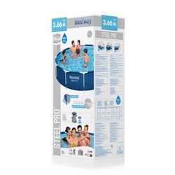 Piscine tubulaire démontable Bestway Steel Pro Max Ø366 x 76 cm avec filtre à cartouche