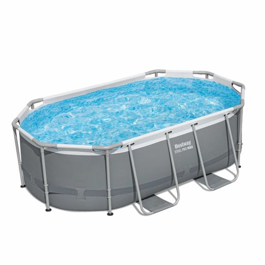 Piscina Fuori Terra in Tubo Bestway Steel Pro Max Ovale 305x200x84 cm con Filtro a Cartuccia