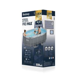 Piscina Fuori Terra in Tubo Bestway Steel Pro Max Ovale 305x200x84 cm con Filtro a Cartuccia