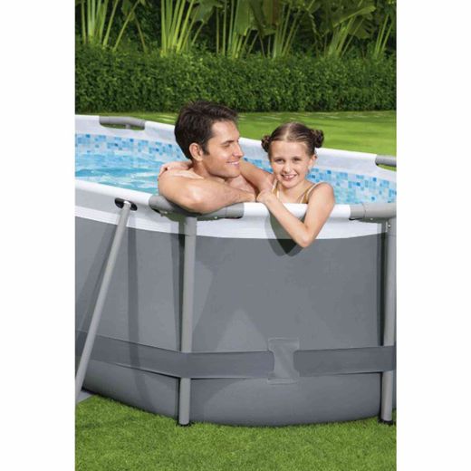 Piscina Fuori Terra in Tubo Bestway Steel Pro Max Ovale 305x200x84 cm con Filtro a Cartuccia