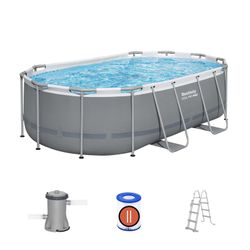 Piscina Desmontável Tubular Bestway Steel Pro Max Oval 427x250x100 cm com Filtro