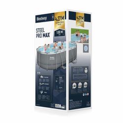 Piscine Hors-Sol Tubulaire Bestway Steel Pro Max Ovale 427x250x100 cm avec Filtre