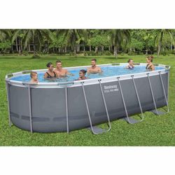 Piscina Fuori Terra Tubolare Bestway Steel Pro Max Ovale 549x274x122 cm con Filtro a Cartuccia
