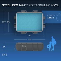 Piscina Desmontable Tubular Bestway Steel Pro Max Rectangular 282x196x84 cm con Depuradora
