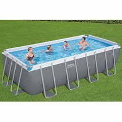 Piscine Démontable Tubulaire Bestway Steel Pro Max Rectangulaire 488x244x122 cm avec Filtre à Sable