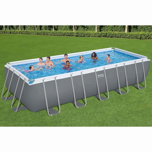 Piscine Démontable Tubulaire Bestway Steel Pro Max Rectangulaire 640x274x132 cm avec Filtre à Sable