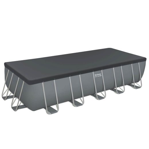 Piscine Démontable Tubulaire Bestway Steel Pro Max Rectangulaire 640x274x132 cm avec Filtre à Sable