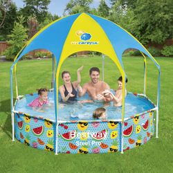 Piscine Démontable Tubulaire Enfant Bestway Splash-In-Shade avec Parasol