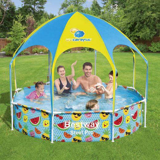Piscine Démontable Tubulaire Enfant Bestway Splash-In-Shade avec Parasol
